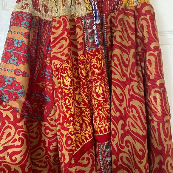 Reversible 100% silk Harem pants drop crotch - Picture 4 of 5